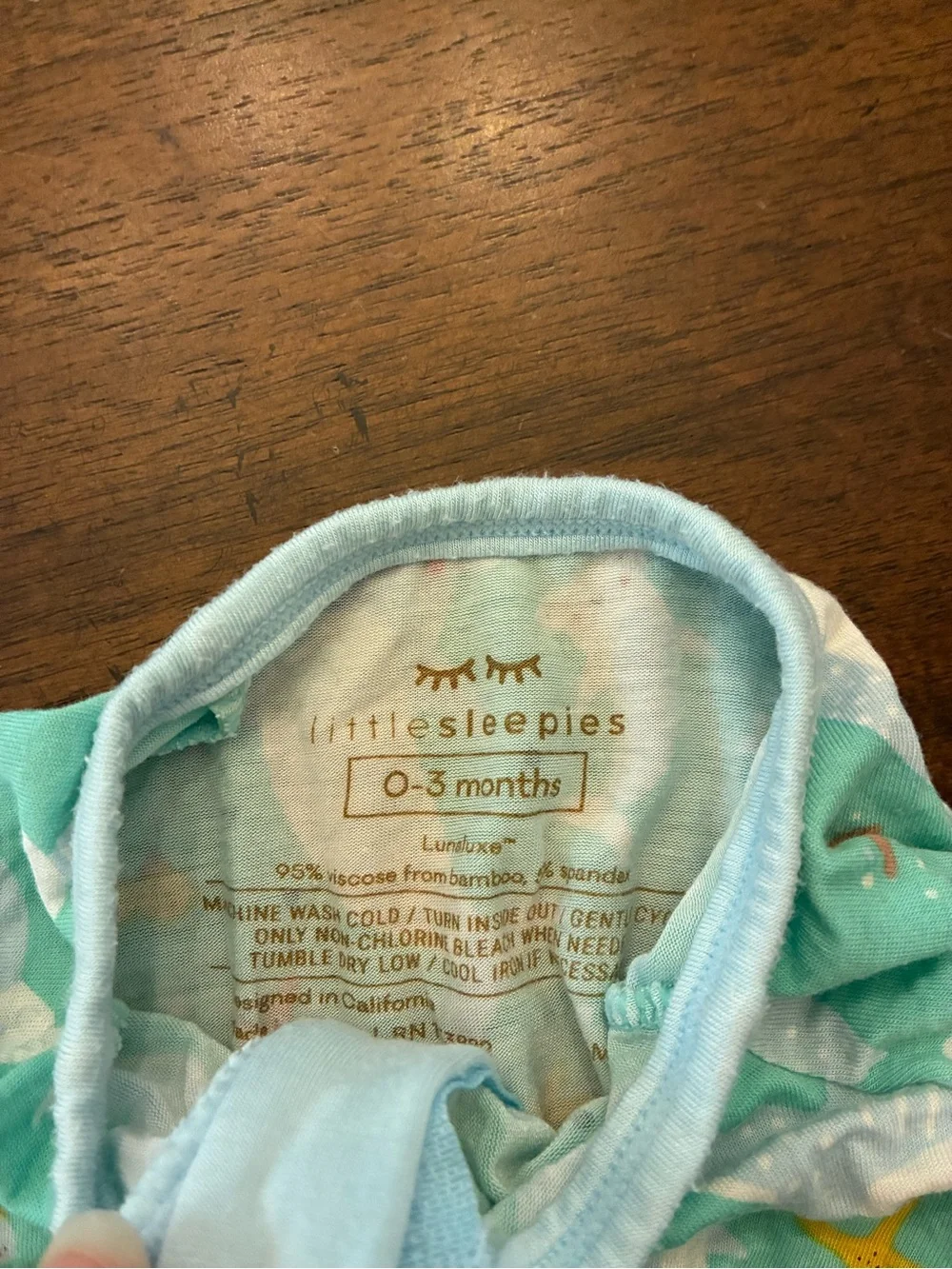 Little Sleepies Zippy 0-3 Months Shark Soiree Double Zipper One Piece Pajamas
